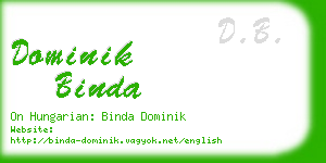 dominik binda business card